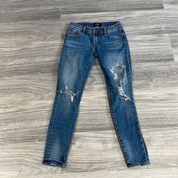 D-ID distressed Florence ankle  skinny jeans - Picture 1 of 5